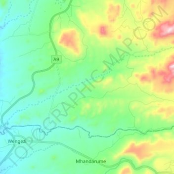 Mashayamvura topographic map, elevation, terrain