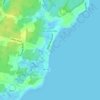 Pirates Cove Beach topographic map, elevation, terrain