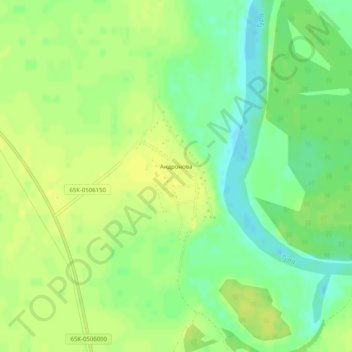 Андронова topographic map, elevation, terrain