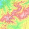 Parc National de Toubkal topographic map, elevation, terrain