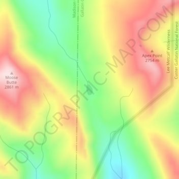 Lightning Lake topographic map, elevation, terrain