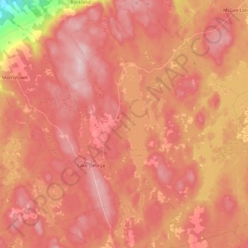 Aylesford Lake topographic map, elevation, terrain