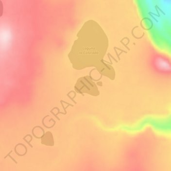 Laguna la Colorada topographic map, elevation, terrain