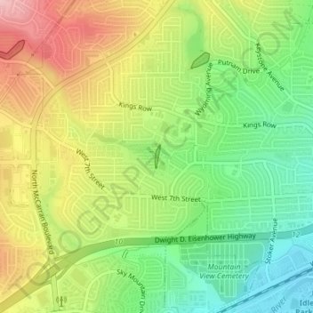 Lower Peavine Creek Dam topographic map, elevation, terrain
