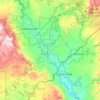 Verde Valley topographic map, elevation, terrain