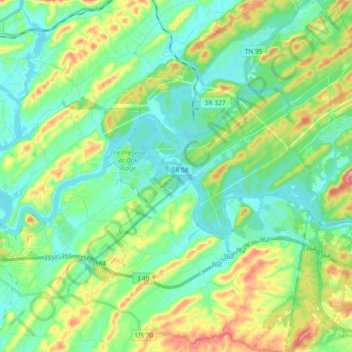 Clinch River topographic map, elevation, terrain