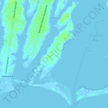 Washburn Island topographic map, elevation, terrain