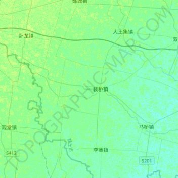 Bao River topographic map, elevation, terrain