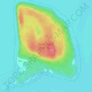 Rock Island topographic map, elevation, terrain