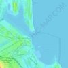 Port Kembla topographic map, elevation, terrain
