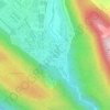 August Town topographic map, elevation, terrain