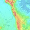 Kaimai Range topographic map, elevation, terrain