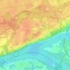 Modlin Fortress topographic map, elevation, terrain