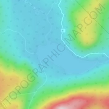 Lac Paul topographic map, elevation, terrain
