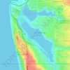 Lake Merced topographic map, elevation, terrain