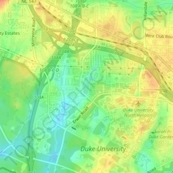 Belmont Lake topographic map, elevation, terrain