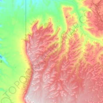 Last Chance Canyon topographic map, elevation, terrain