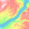 Wallula Gap topographic map, elevation, terrain
