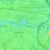 Buffalo Bayou Park topographic map, elevation, terrain