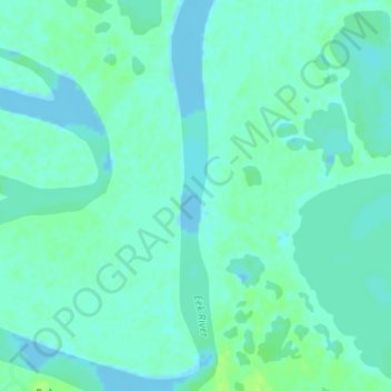 Eek River topographic map, elevation, terrain