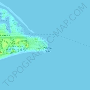 Fort Gaines topographic map, elevation, terrain