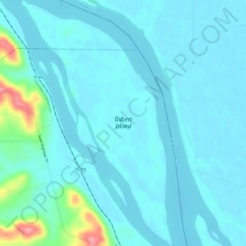 Gilbert Island topographic map, elevation, terrain