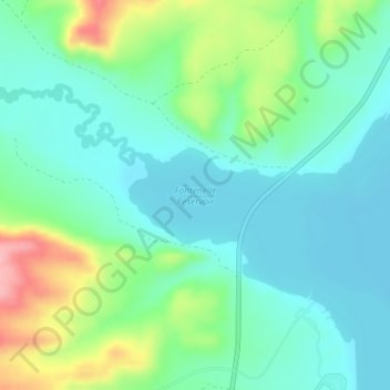 Fontenelle Reservoir topographic map, elevation, terrain