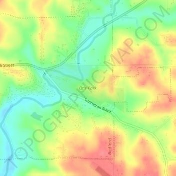 Otis Park topographic map, elevation, terrain