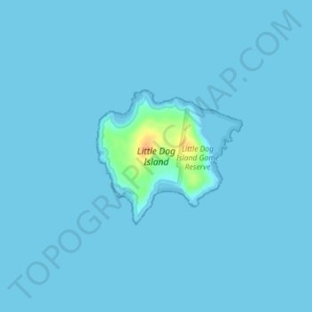 Little Dog Island topographic map, elevation, terrain