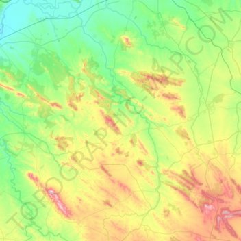Río Guadámez topographic map, elevation, terrain