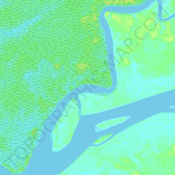 Jet River topographic map, elevation, terrain
