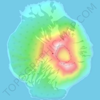 Alamagan Island topographic map, elevation, terrain