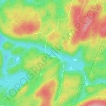 Lac du Chien topographic map, elevation, terrain