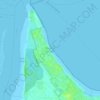 Playa de la Salvé topographic map, elevation, terrain