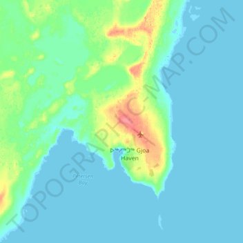Gjoa Haven topographic map, elevation, terrain