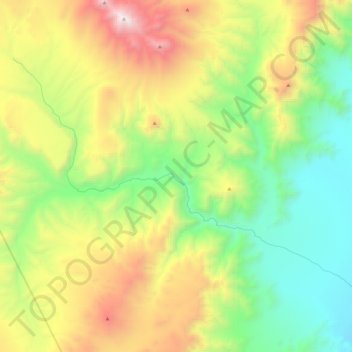 Cazadero topographic map, elevation, terrain