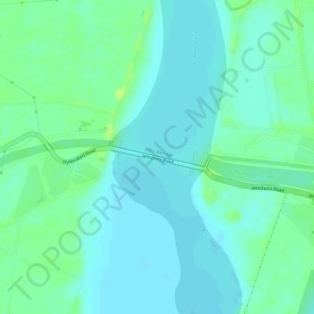 Kotri Barrage topographic map, elevation, terrain