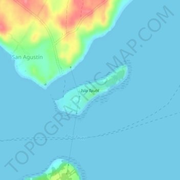 Isla Tautil topographic map, elevation, terrain