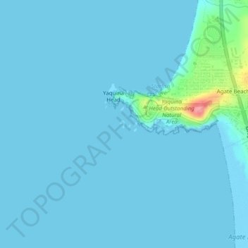 Seal Rock topographic map, elevation, terrain