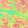 Val Pusteria topographic map, elevation, terrain
