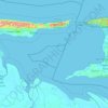 Gulf of Paria topographic map, elevation, terrain
