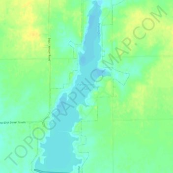 Wellington Lake topographic map, elevation, terrain
