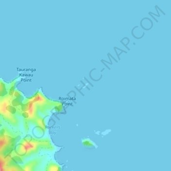 Titi Island topographic map, elevation, terrain
