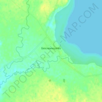 Беклемишево topographic map, elevation, terrain