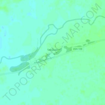 Таборово topographic map, elevation, terrain