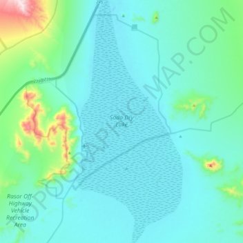 Soda Dry Lake topographic map, elevation, terrain