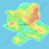 Isla Maillén topographic map, elevation, terrain