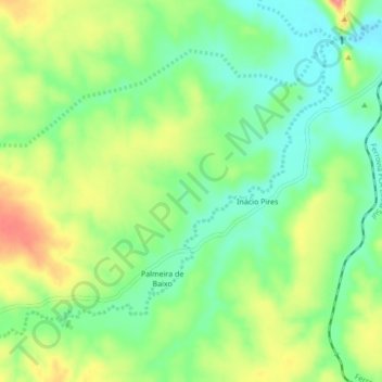 Riacho Palmeira topographic map, elevation, terrain