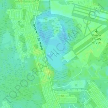 Gore Lake topographic map elevation - Thumbnail 