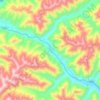 La River topographic map, elevation, terrain